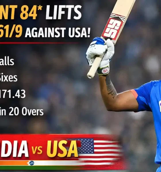 Suryakumar Yadav’s Brilliant 84* Lifts India to 161 Against USA in T20 World Cup 2026